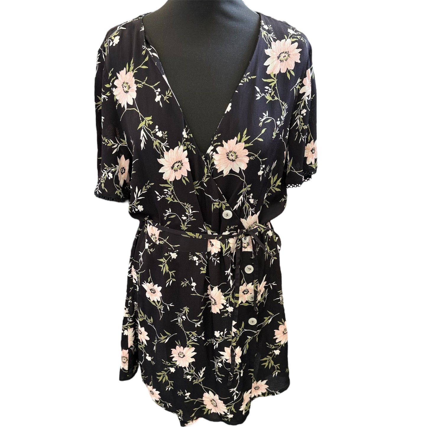 Miss Selfridge floral button mini dress