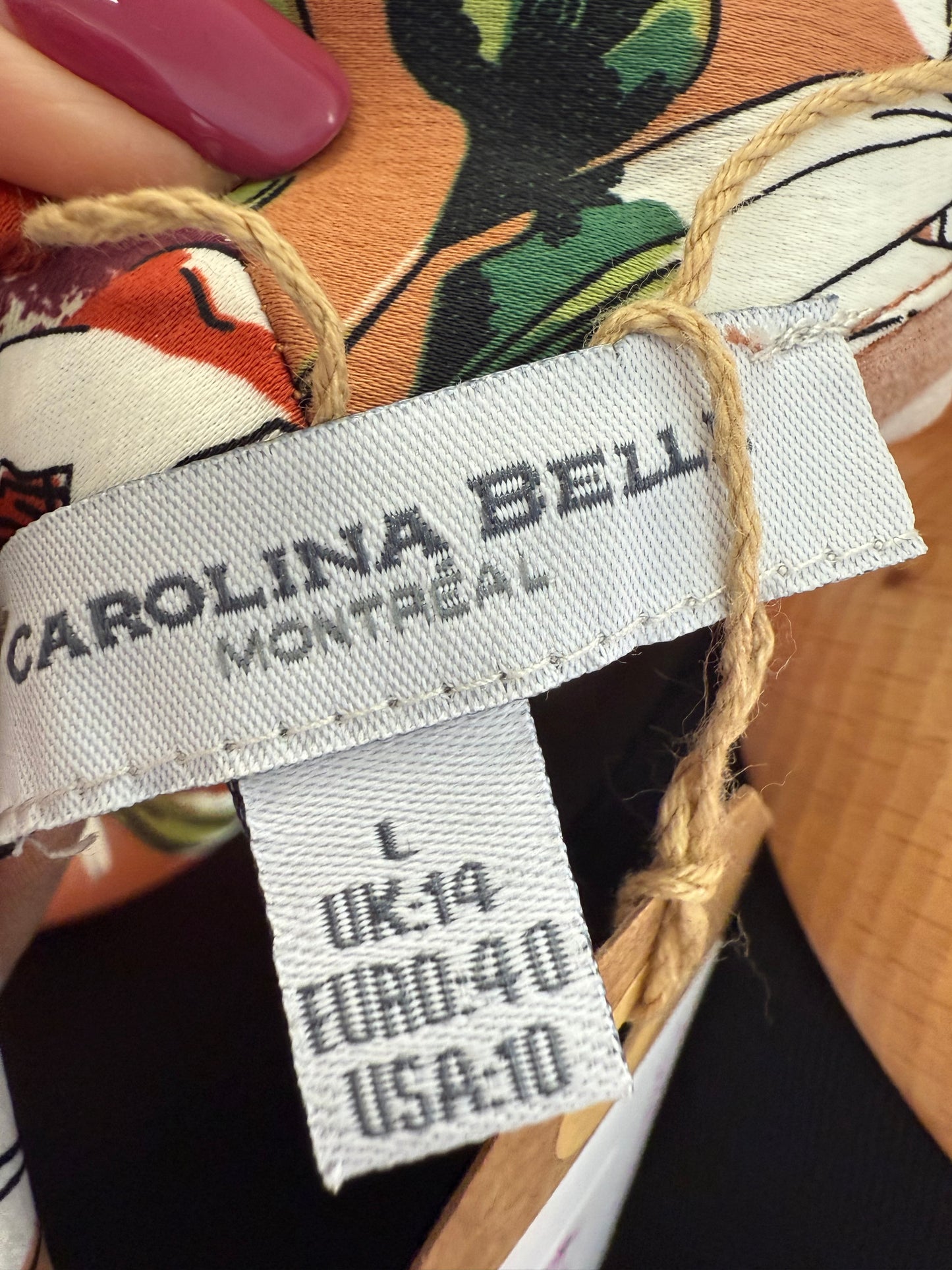 Carolina Bell floral wrap top