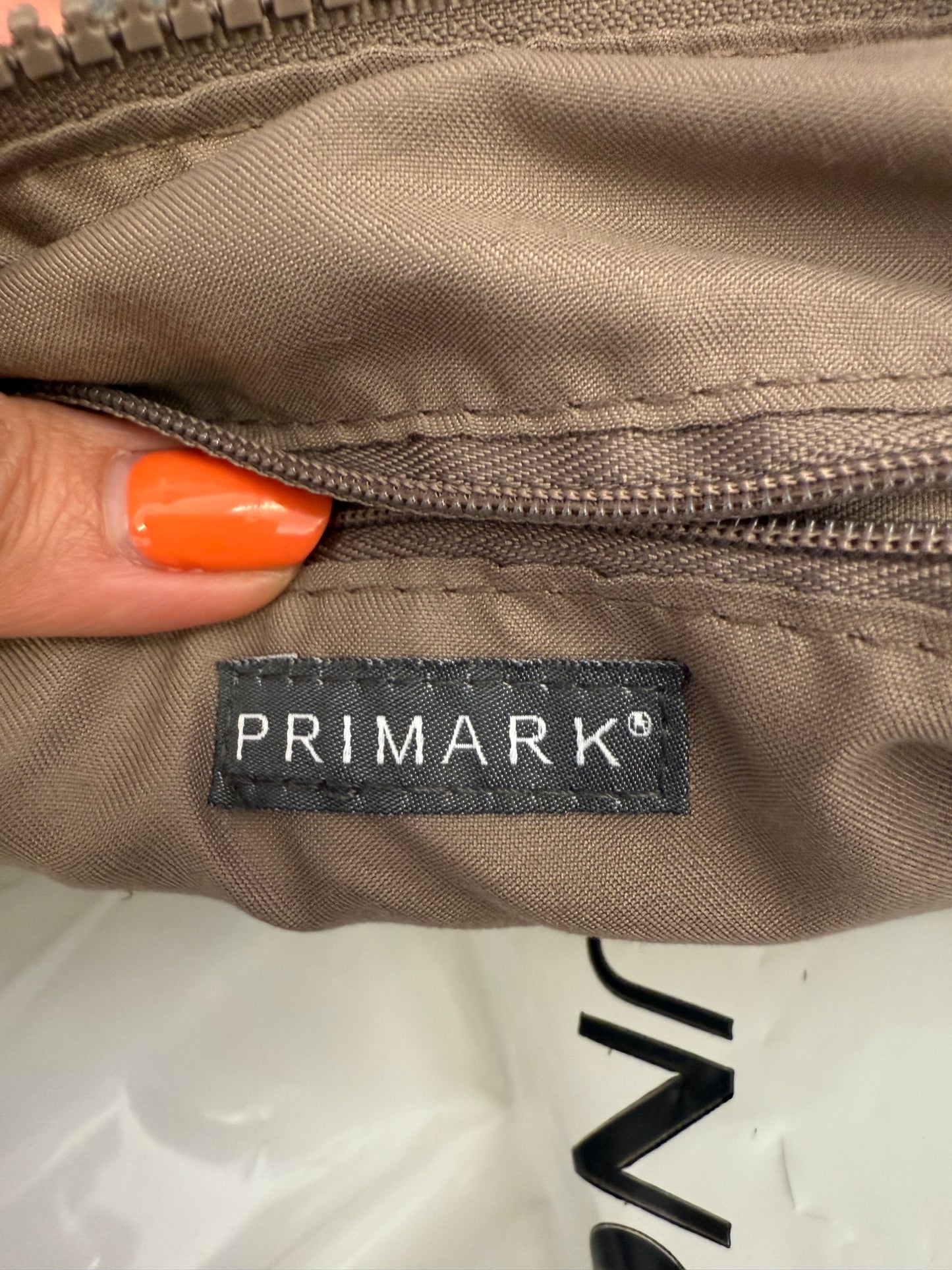Brown soft zip pocket crossbody bag