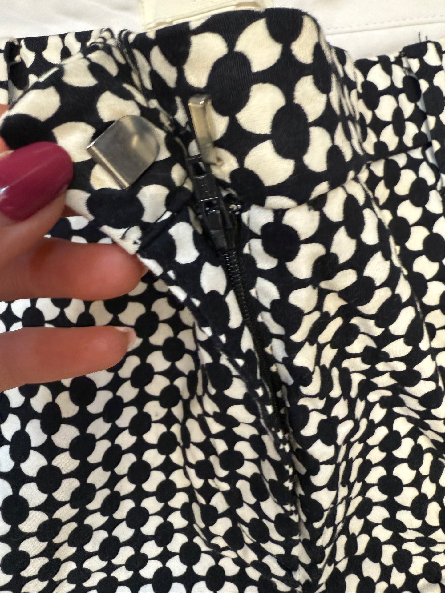H&M geometric print tapered trousers