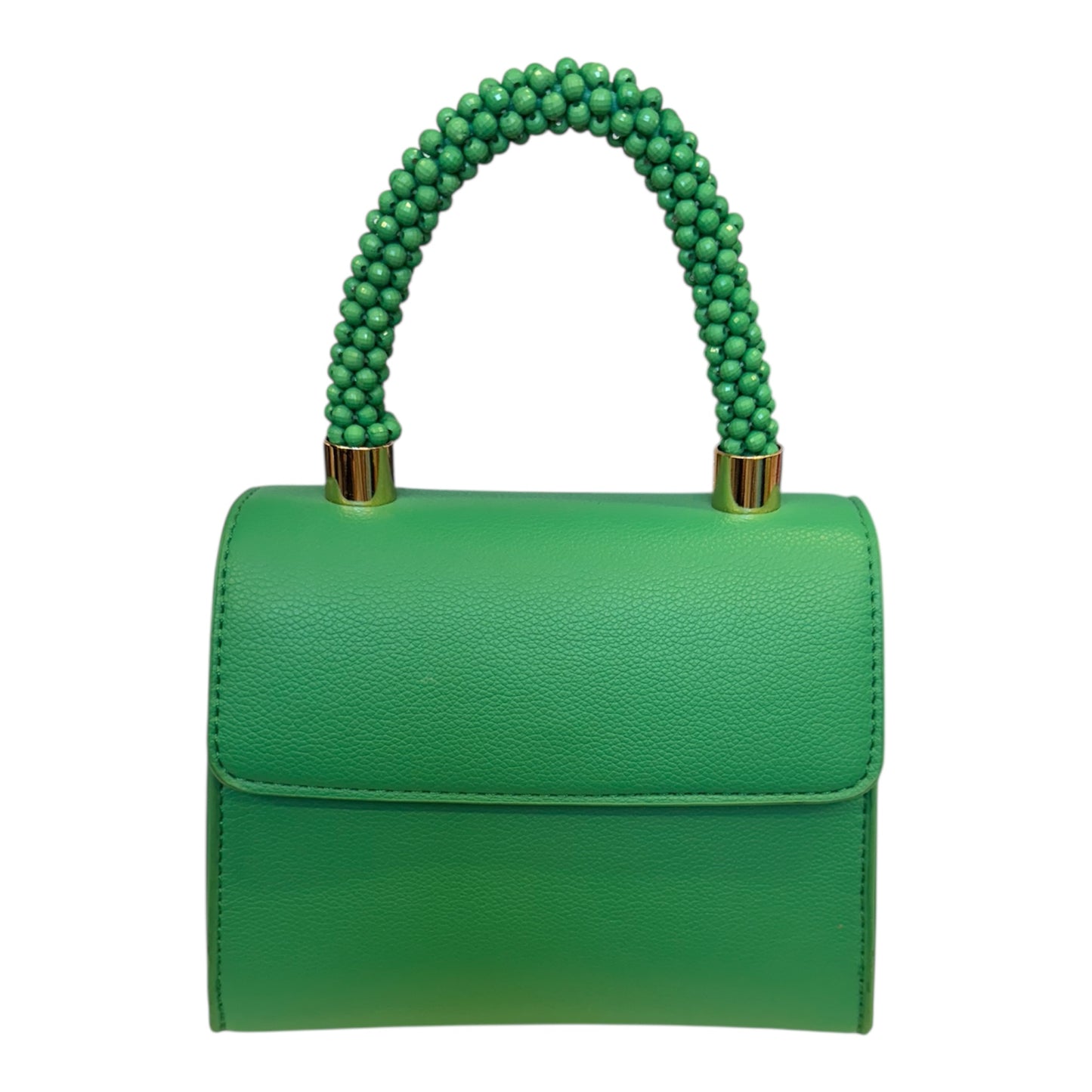 Green bead strap detachable crossbody strap bag