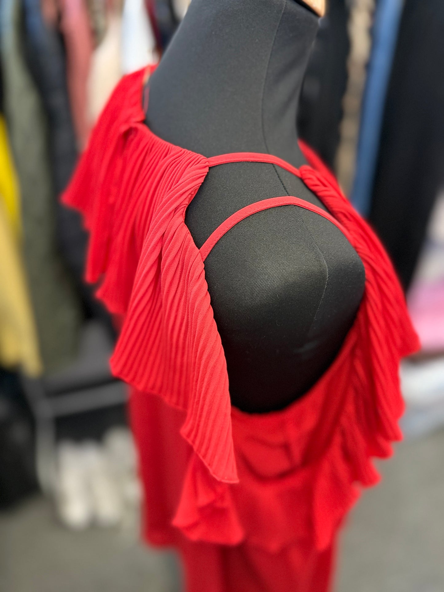 River Island cold shoulder frill top