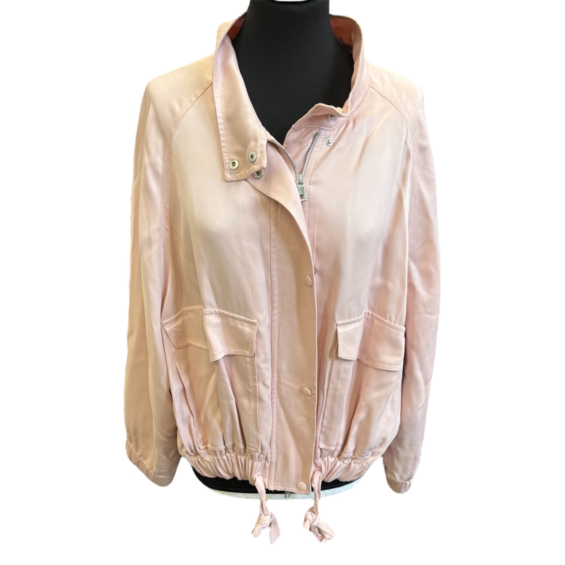Zara pink cargo style bomber jacket