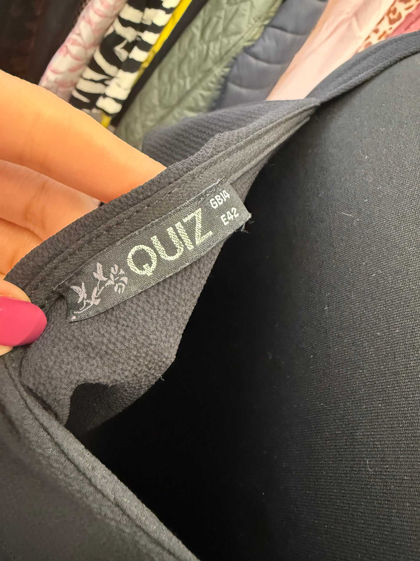 Quiz cold shoulder buckle strap top