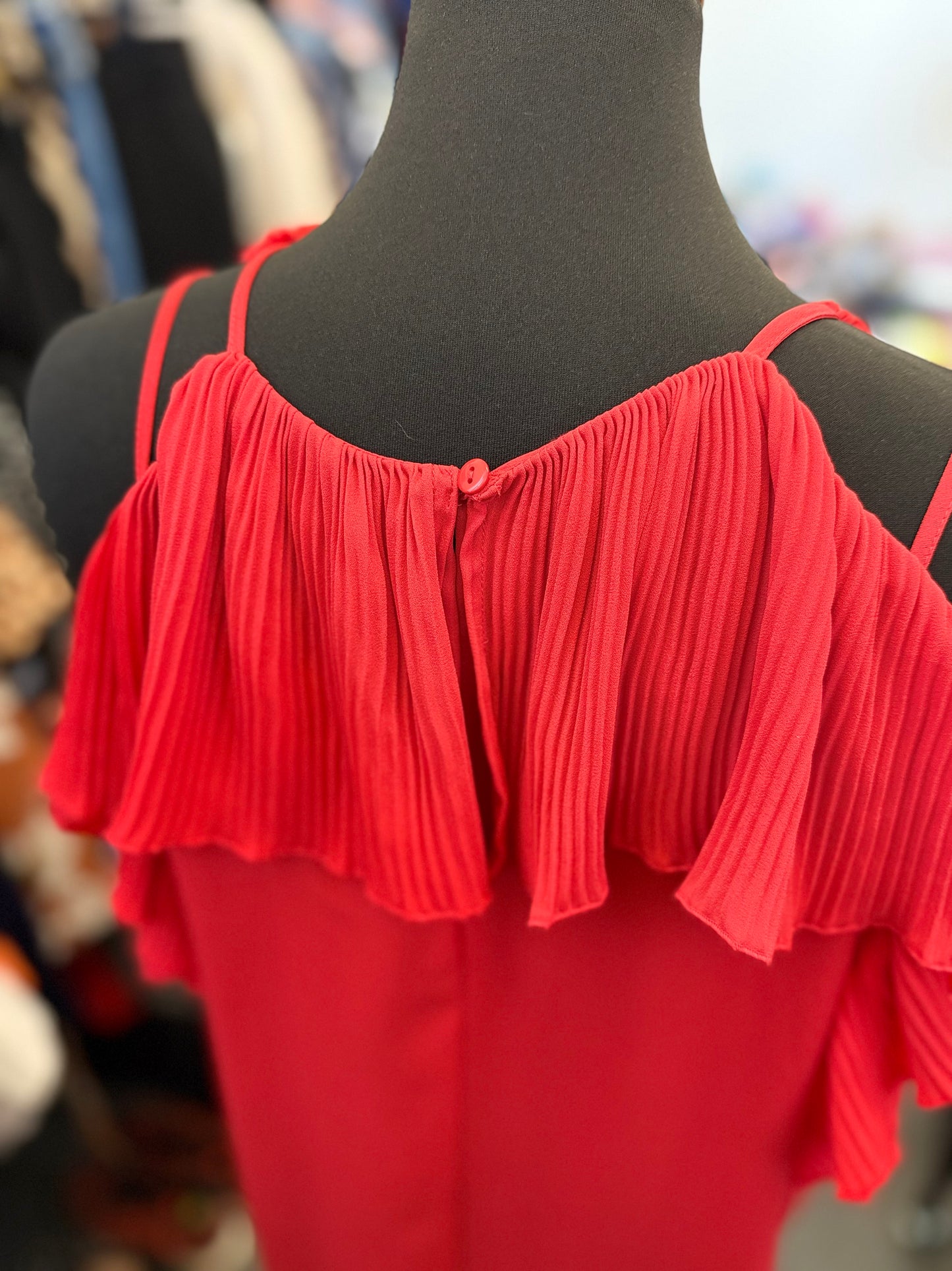 River Island cold shoulder frill top
