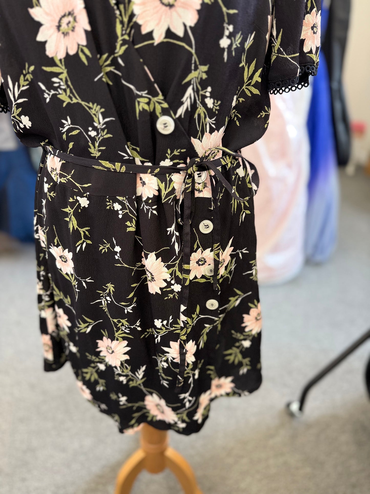 Miss Selfridge floral button mini dress