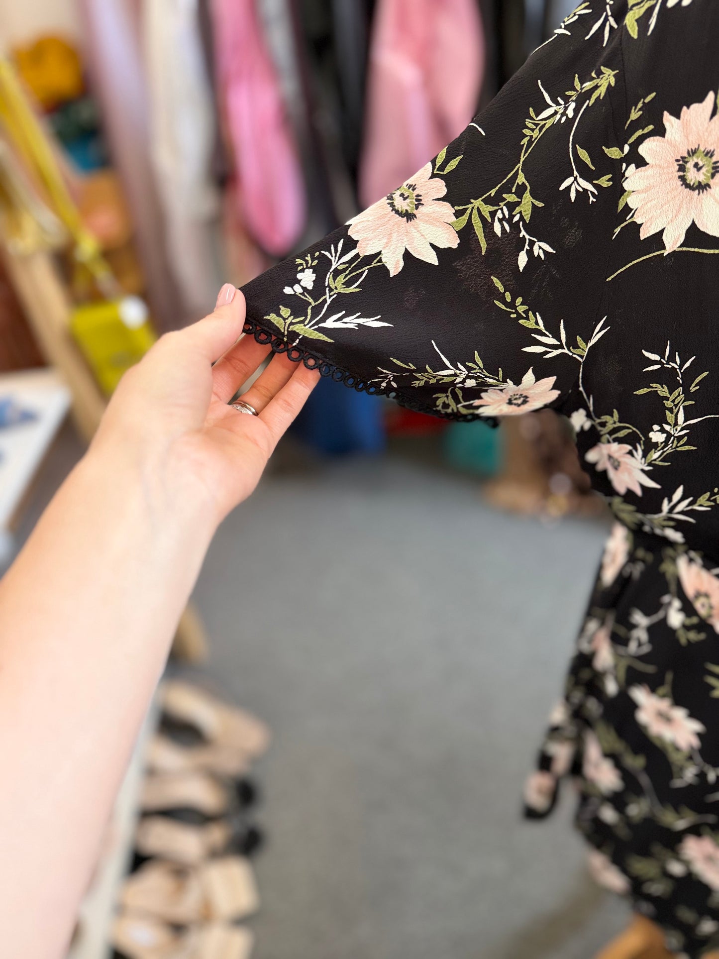 Miss Selfridge floral button mini dress