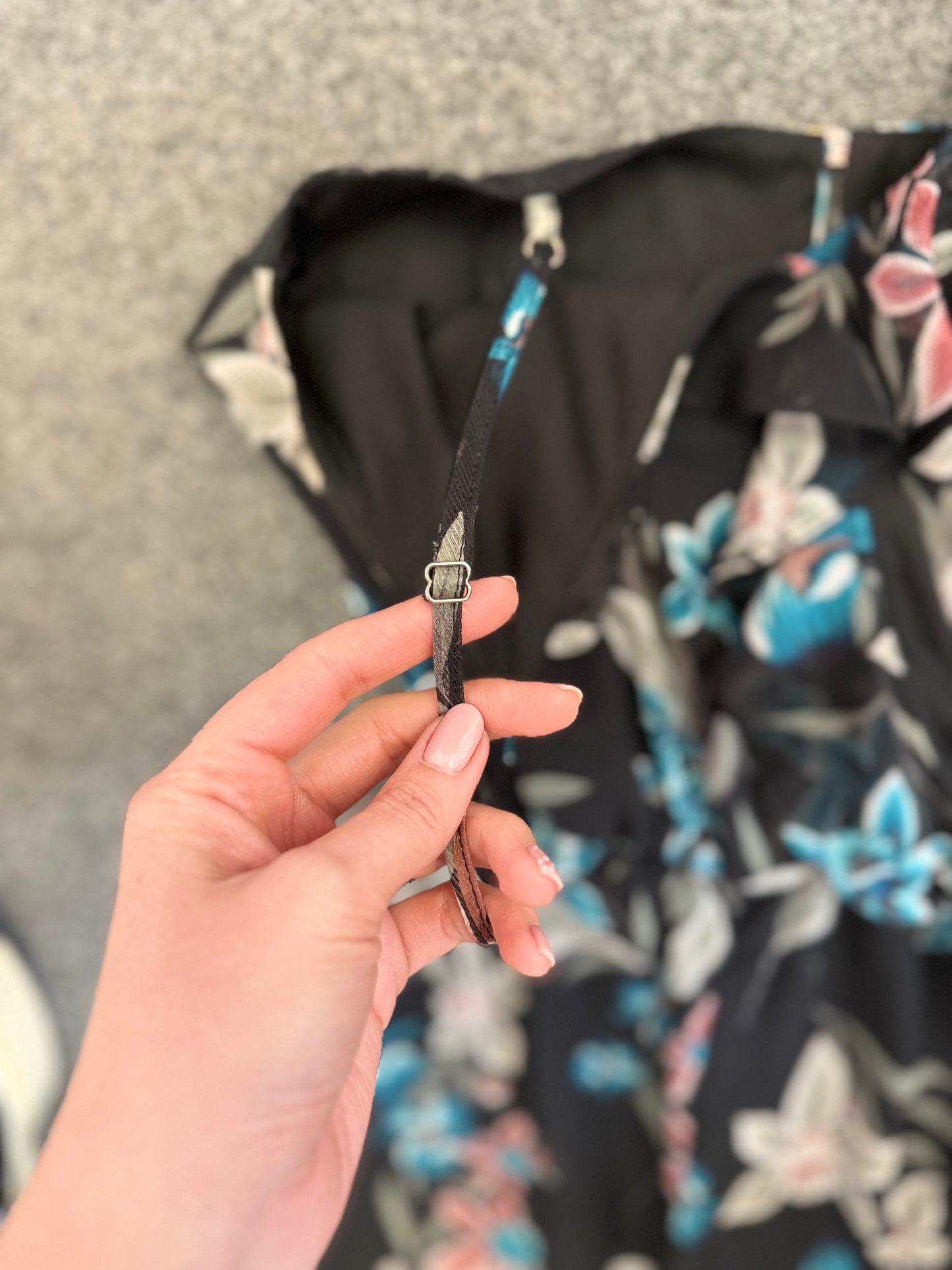 River Island floral print frill strappy jumpsuit