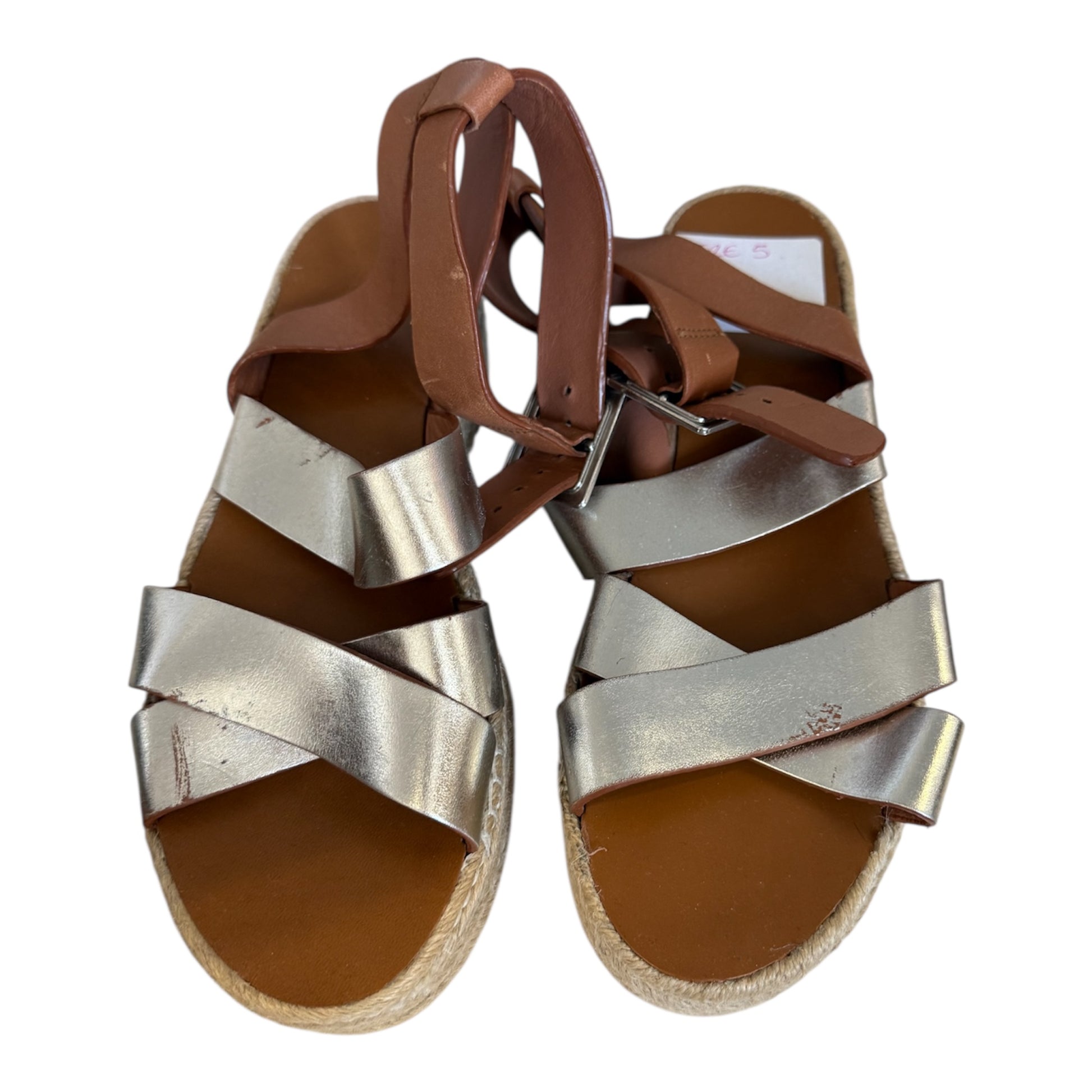 H&M silver ankle strap sandals