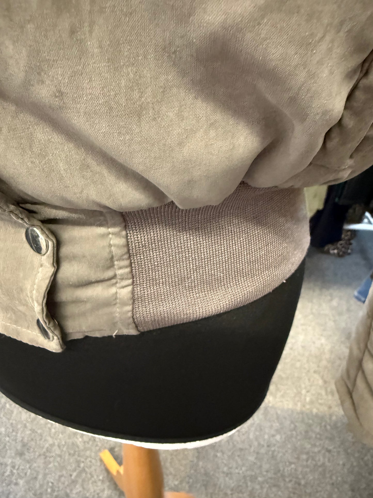Topshop khaki short padded jacket