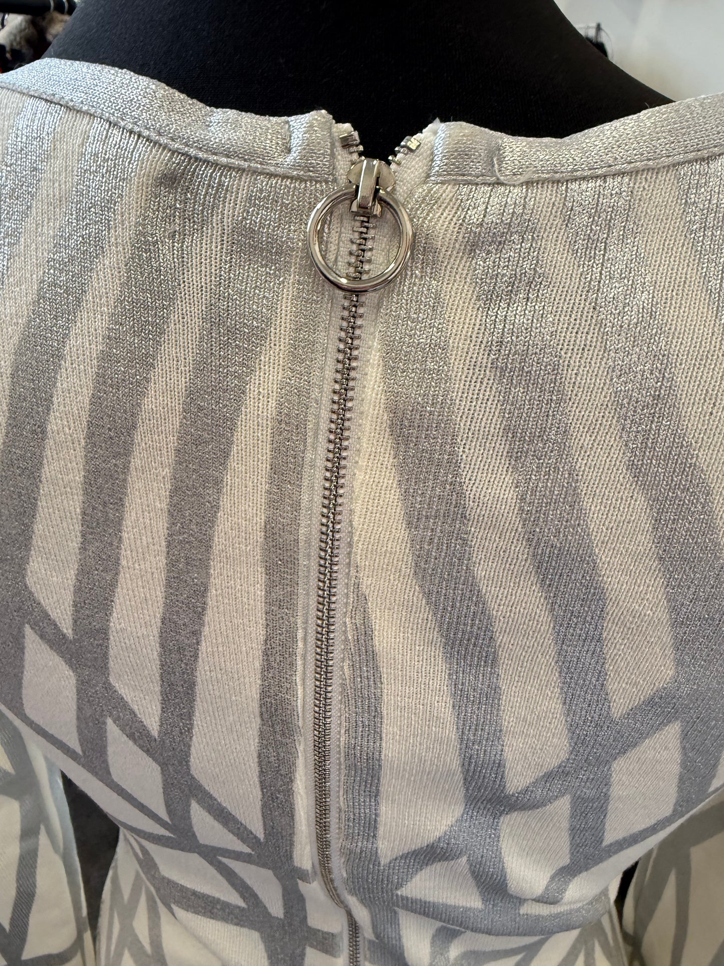 Allyson long sleeved silver details knit dress