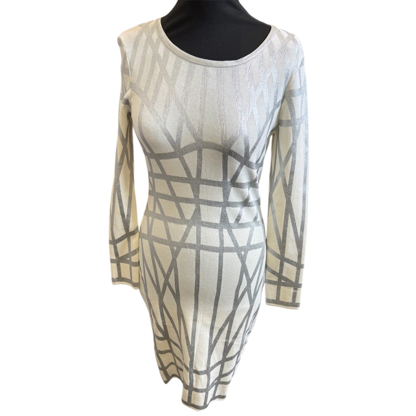 Allyson long sleeved silver details knit dress