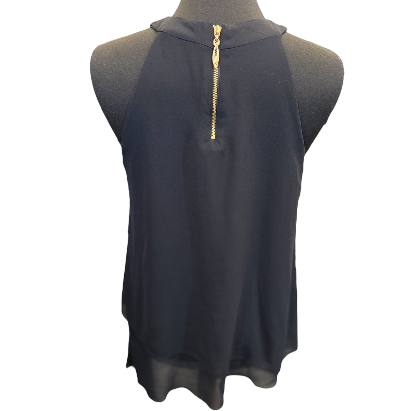 Roman gold detail halter neck top