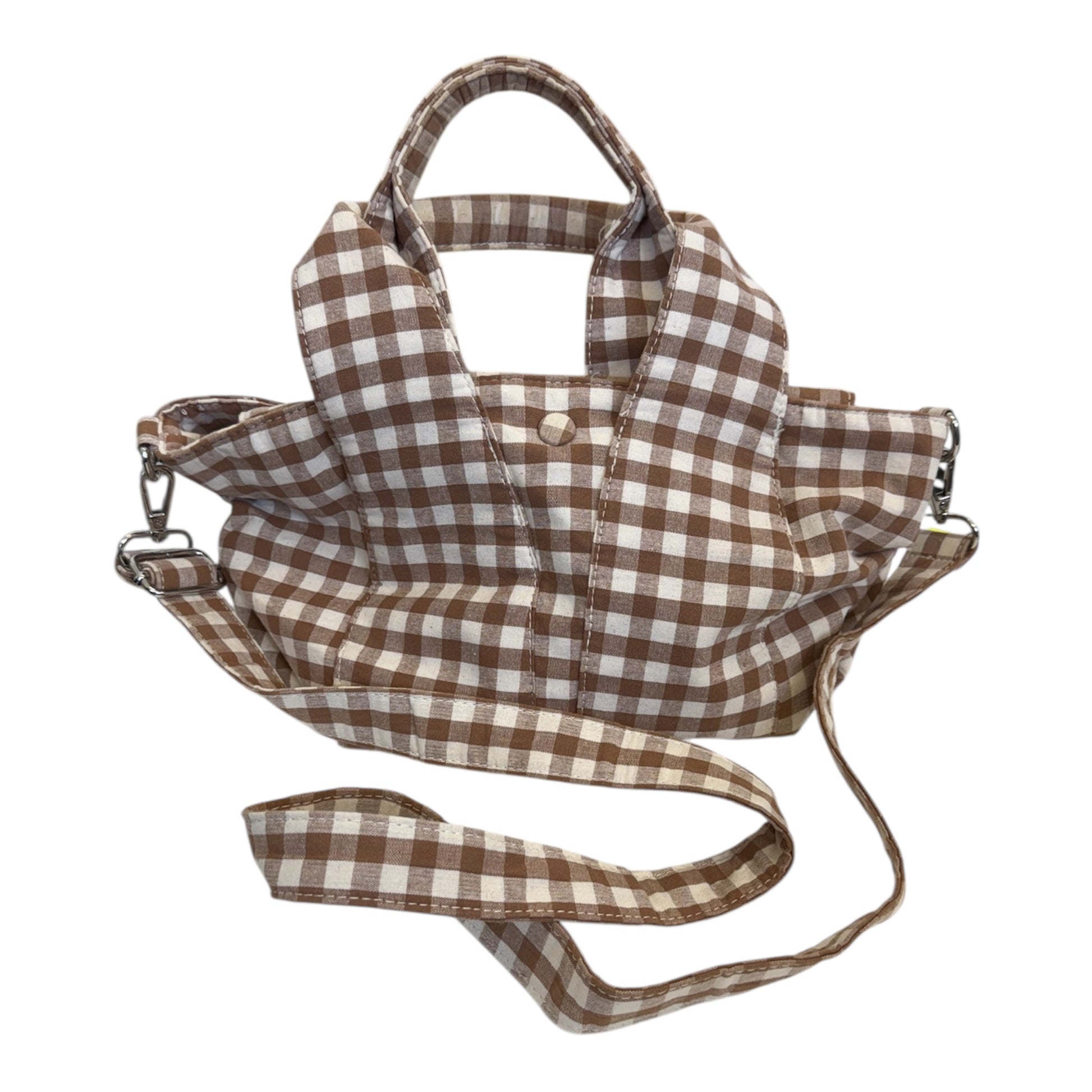 Zara check detachable strap bag