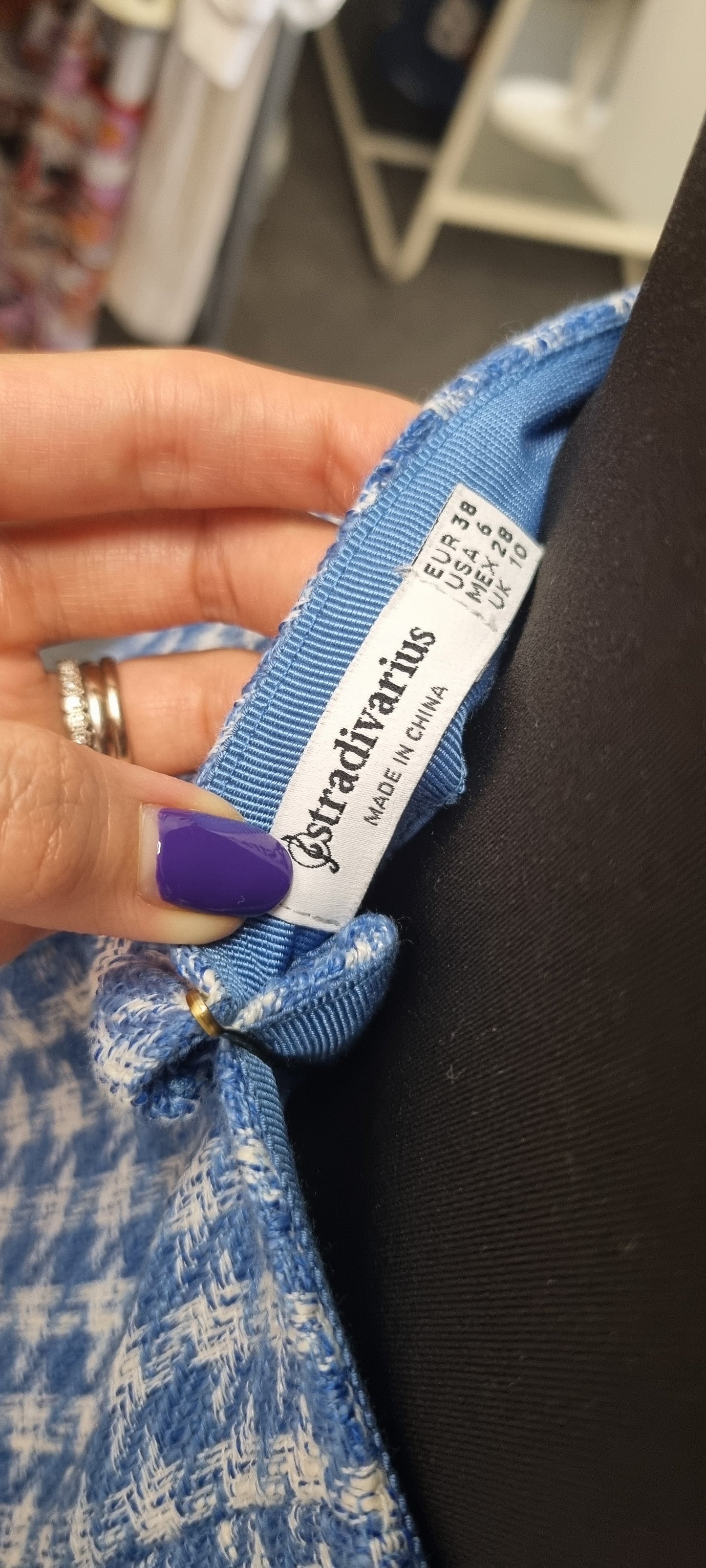 Stradivarius dogtooth mini skirt
