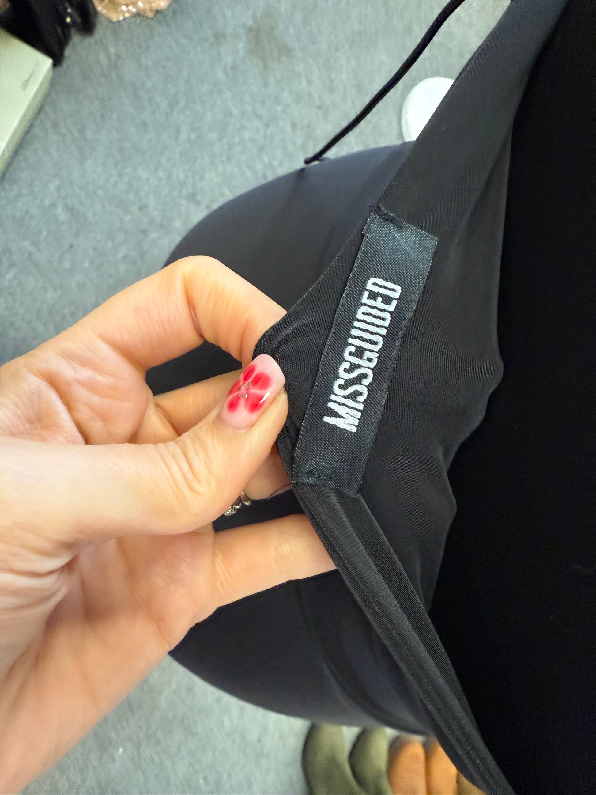 Missguided strappy black midi dress