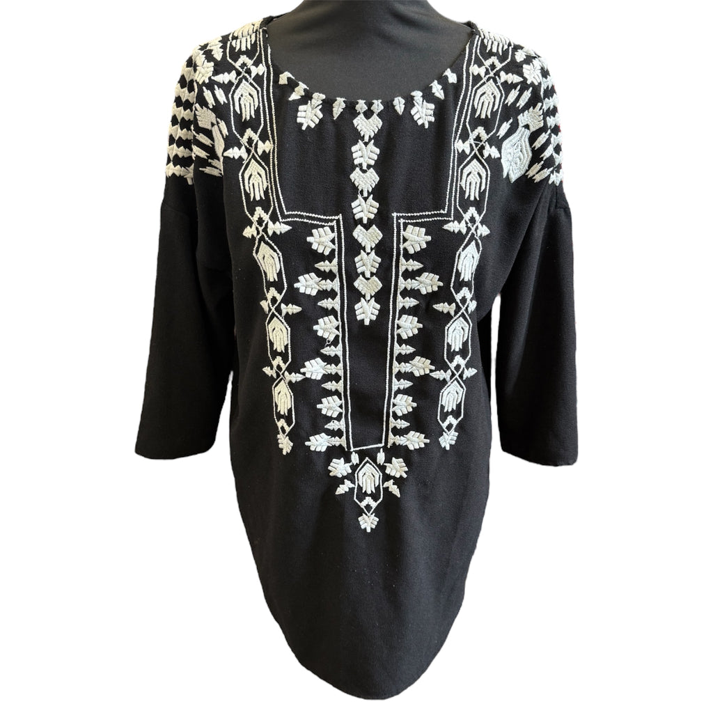 Zara embroidered mini dress