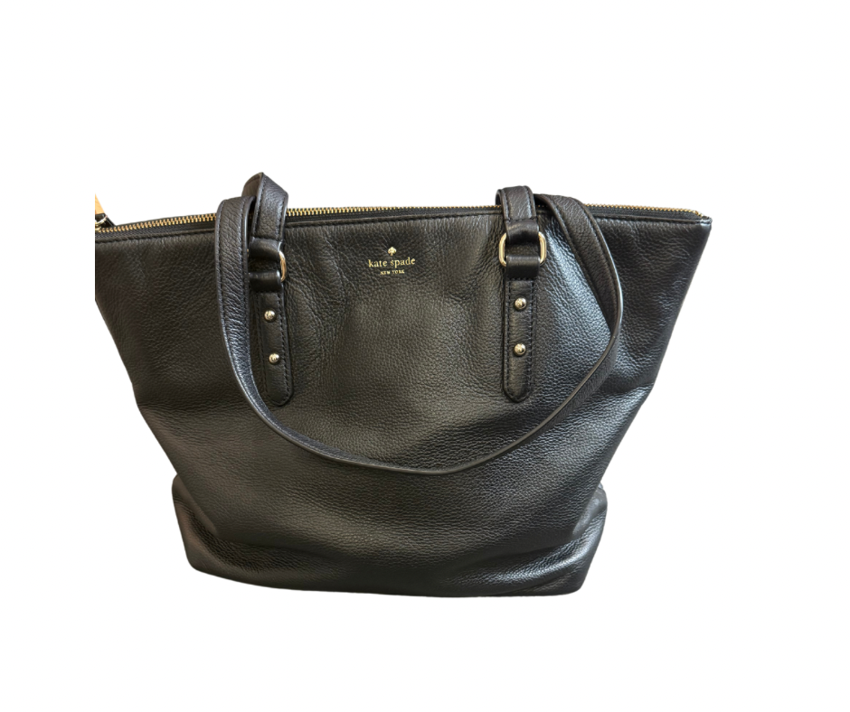Kate Spade New York black soft leather handbag