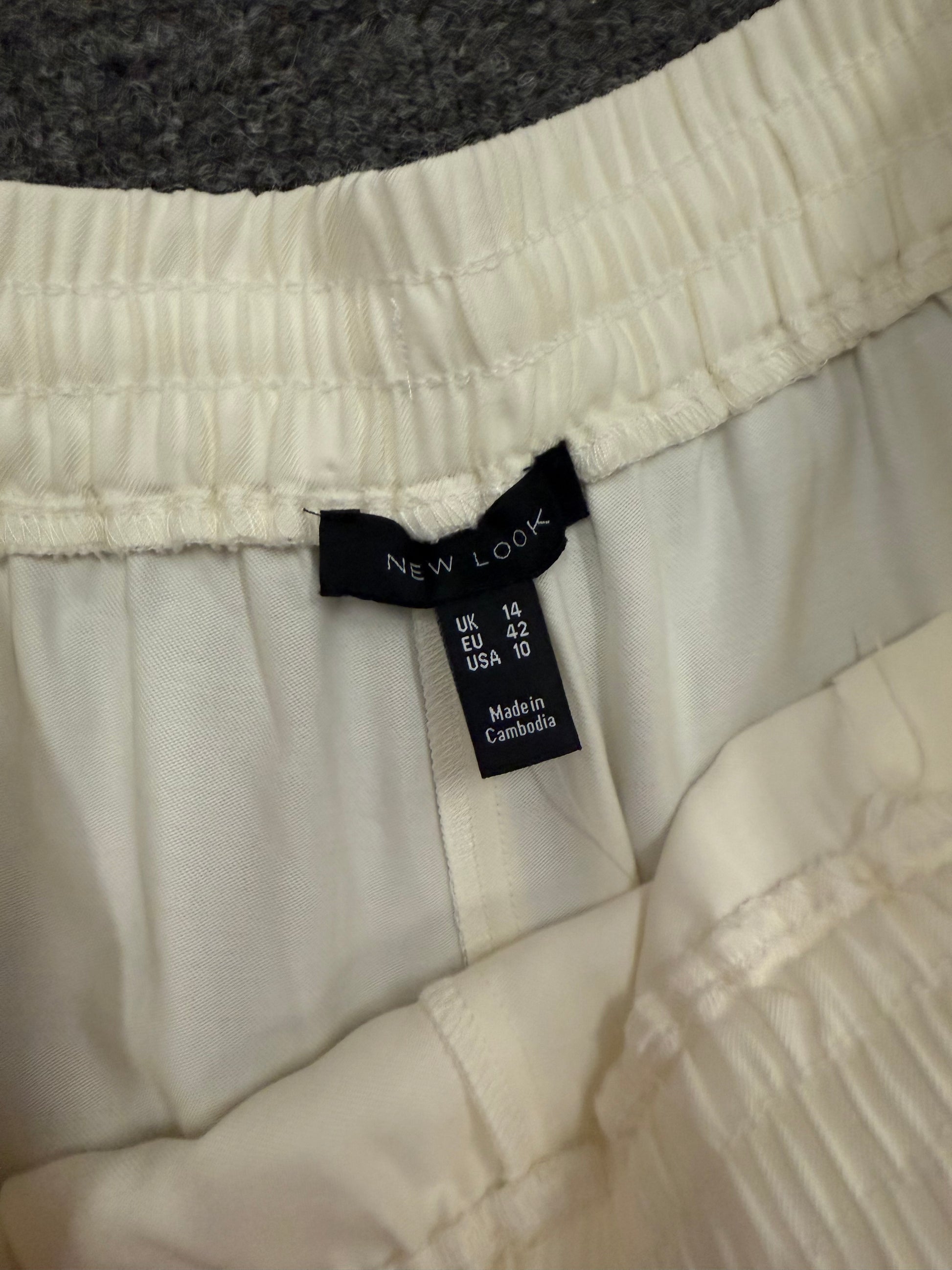 New Look wide leg tie waist trousers