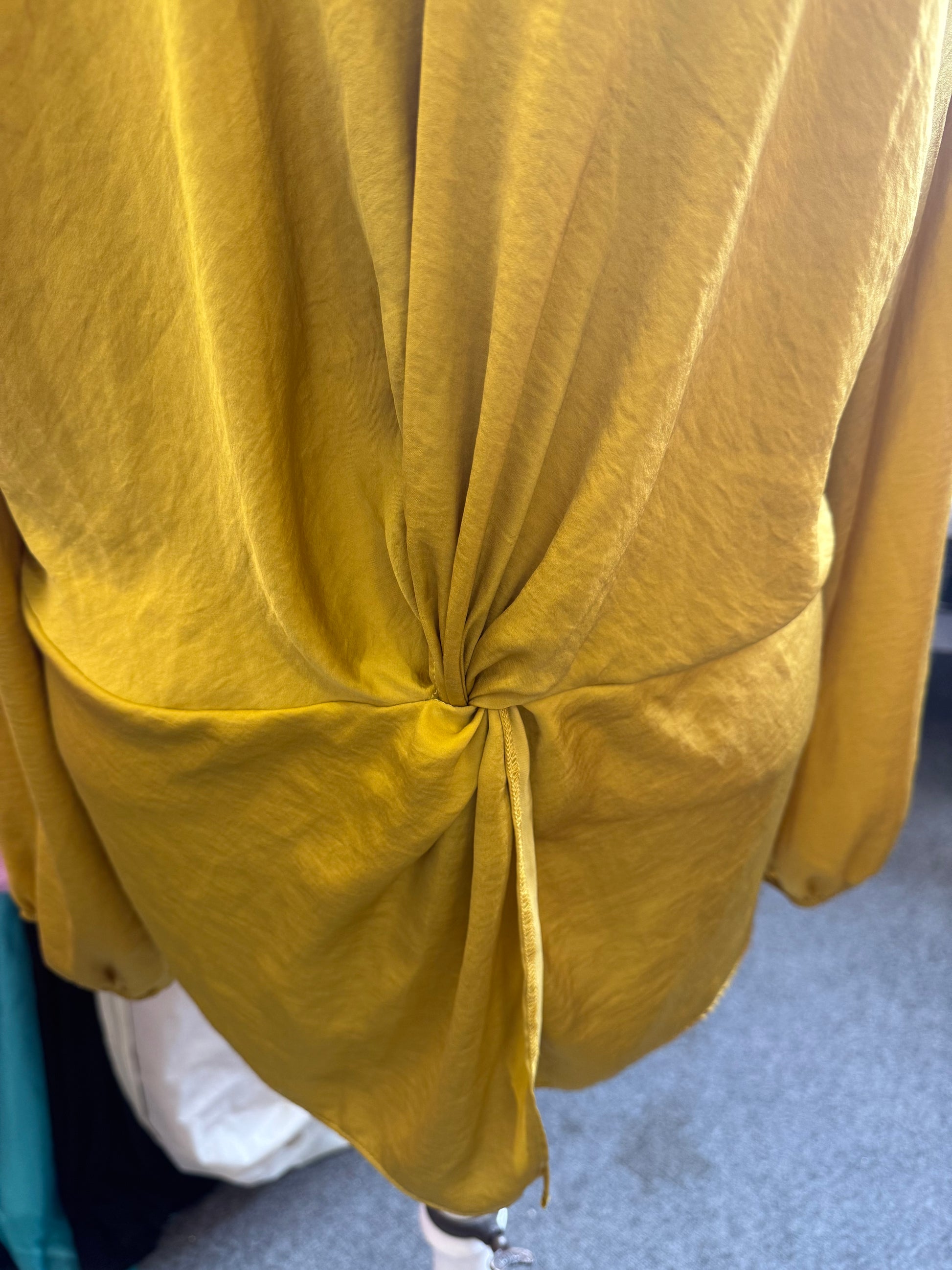 George mustard knot long sleeved top