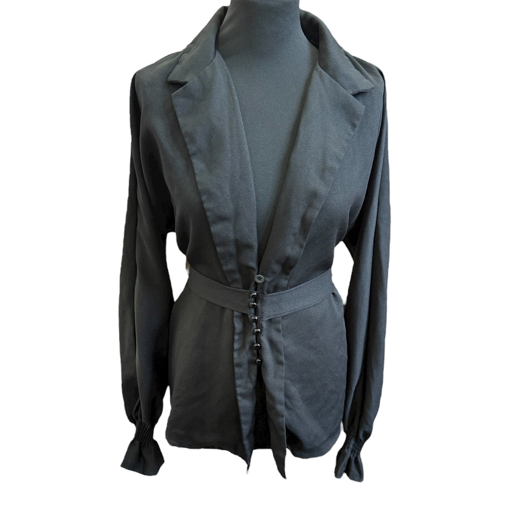 Boohoo long sleeve belted top