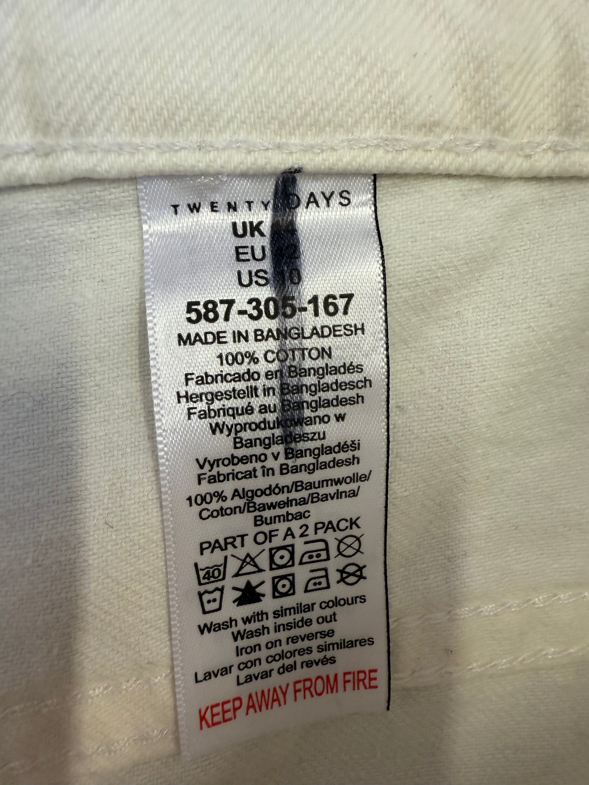 Twenty Days white wide leg jeans