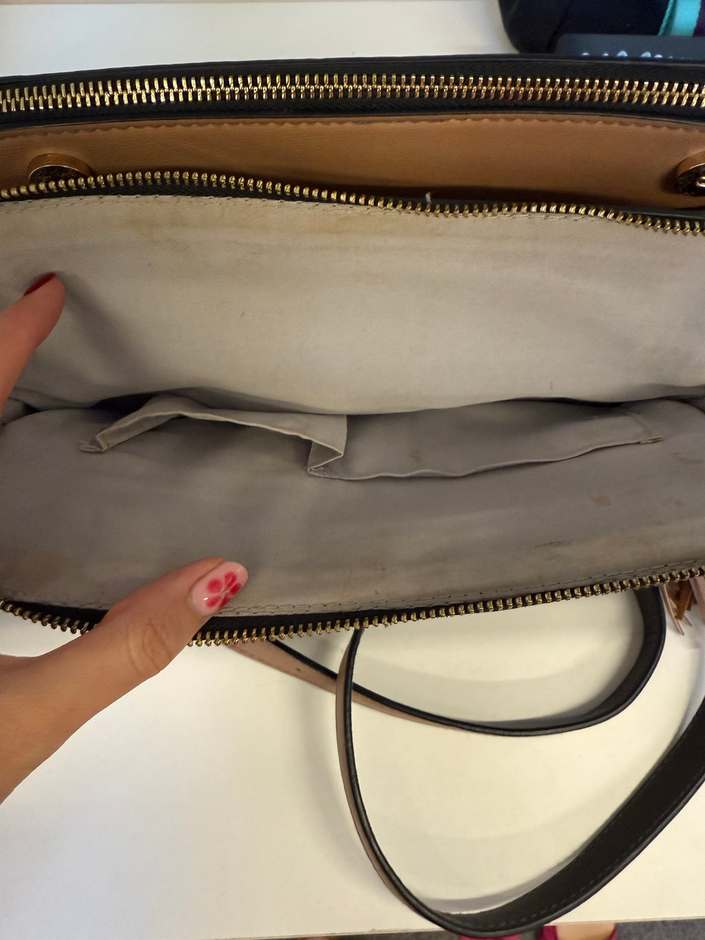 River Island grey tassel bag