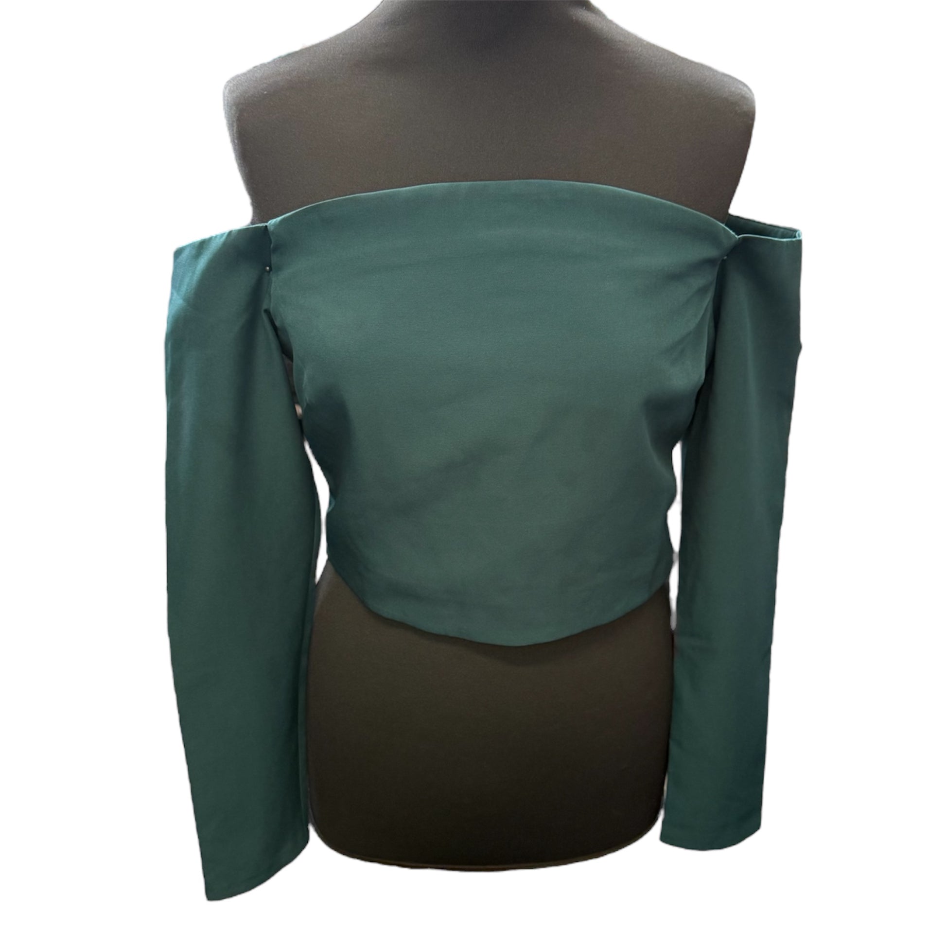 Coast long sleeved off the shoulder button detail top
