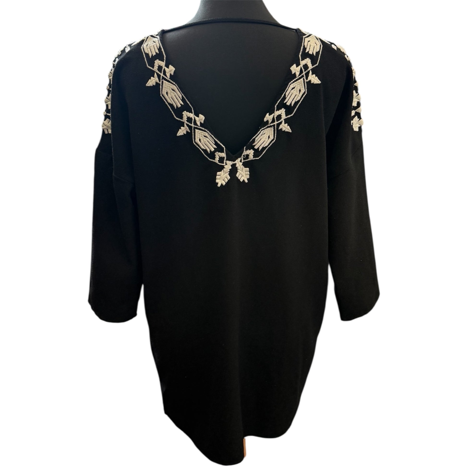 Zara embroidered mini dress