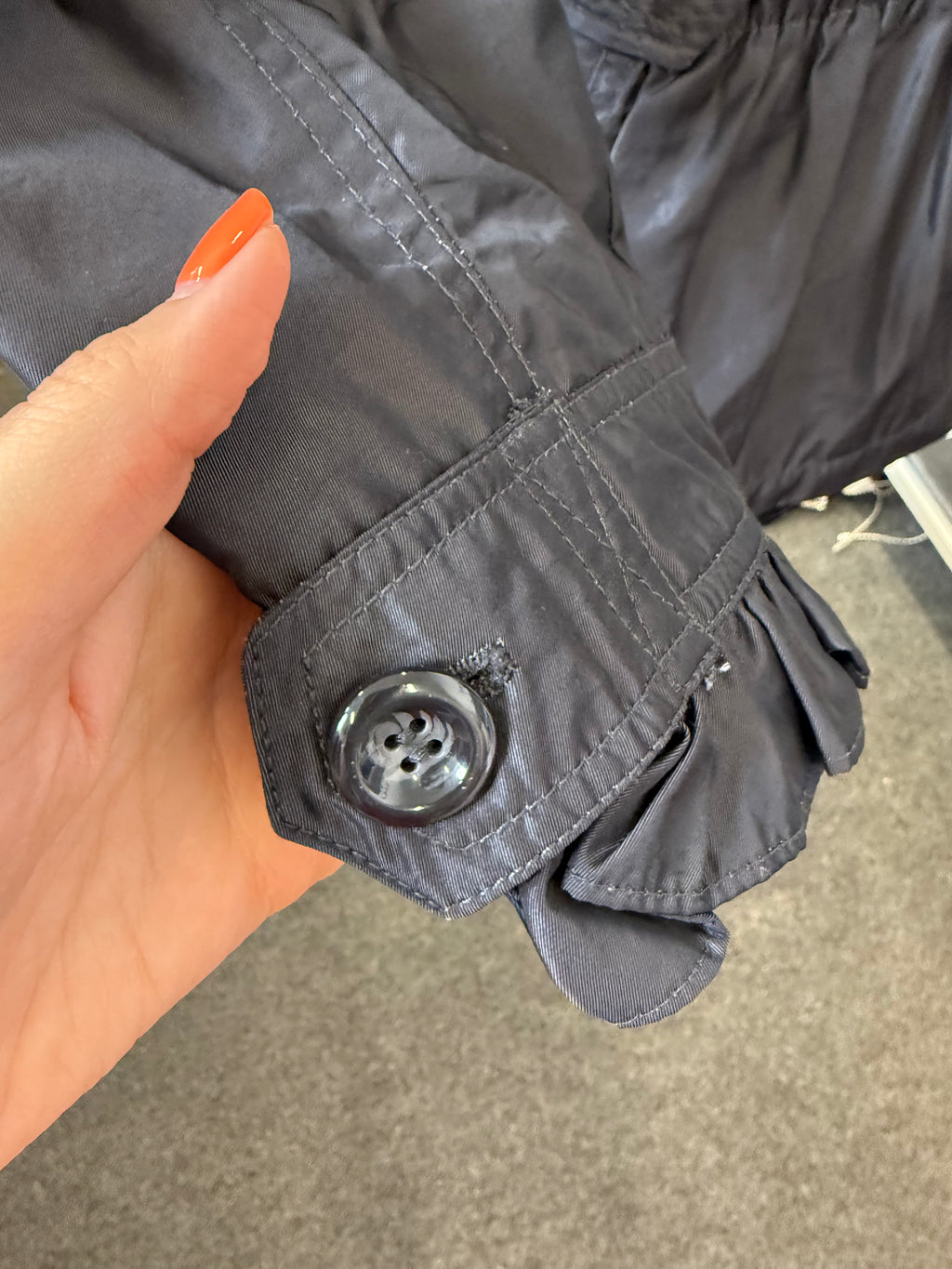 Betty Jackson belted frill detail coat