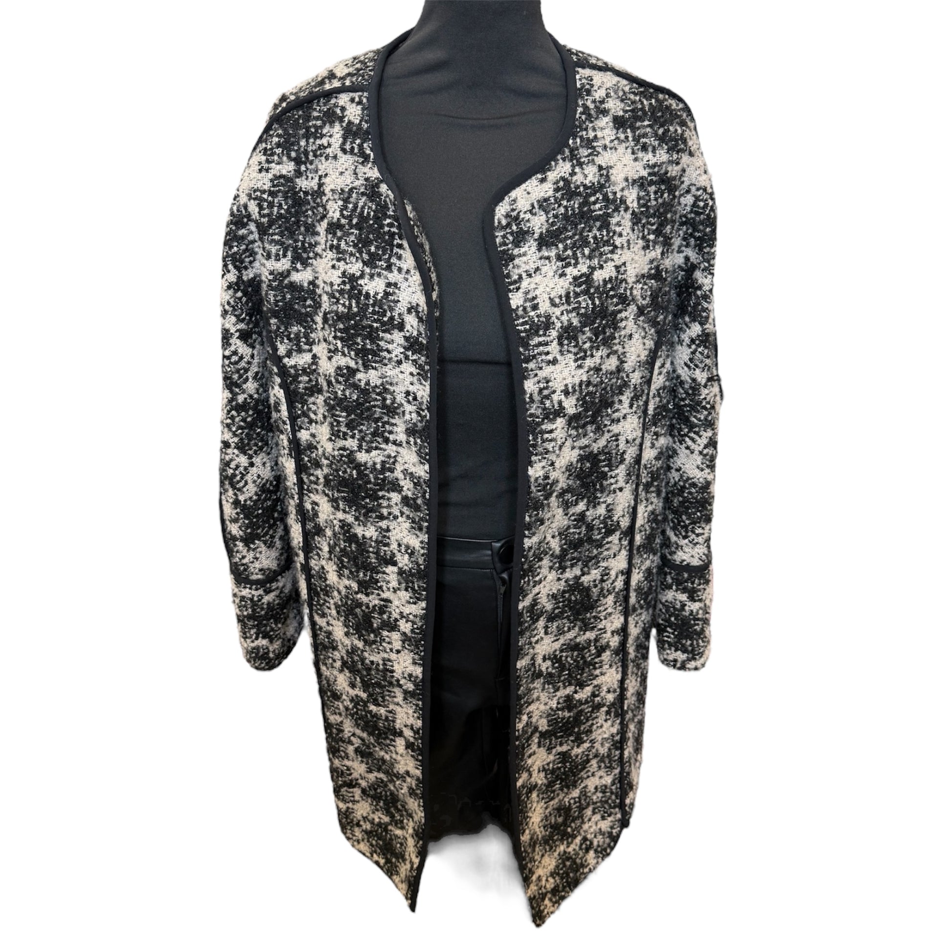 Autograph collarless longline jacket