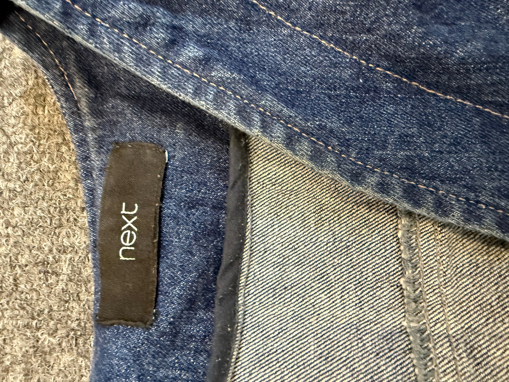 Next denim tie sleeve buttoned jumpsuit