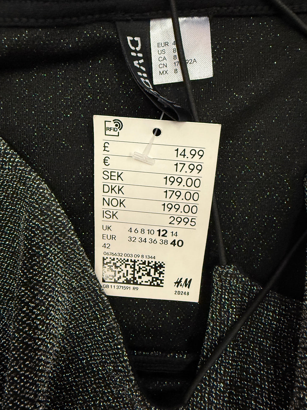 H&M silver glitter playsuit