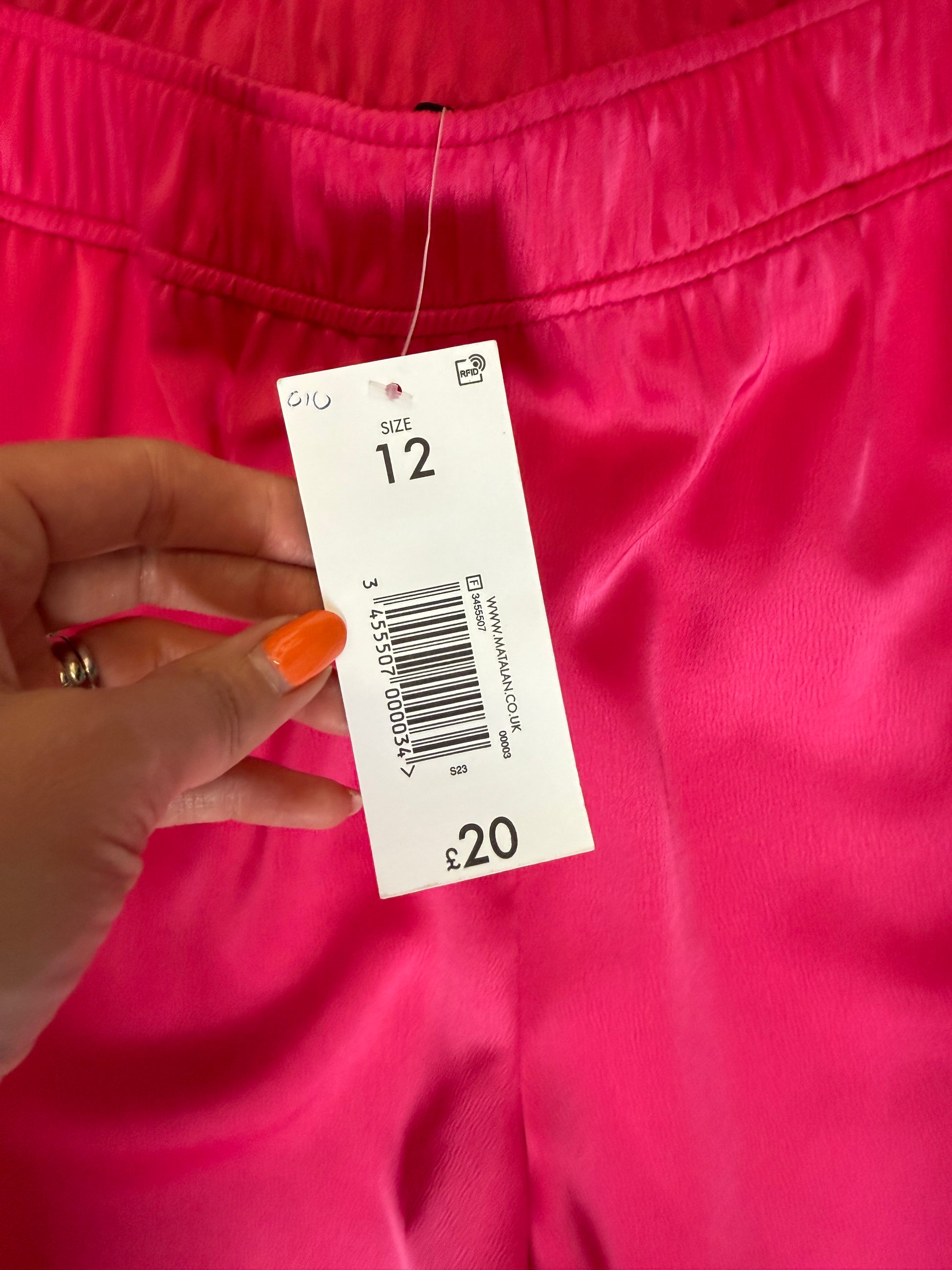 Matalan pink tapered split bottom trousers