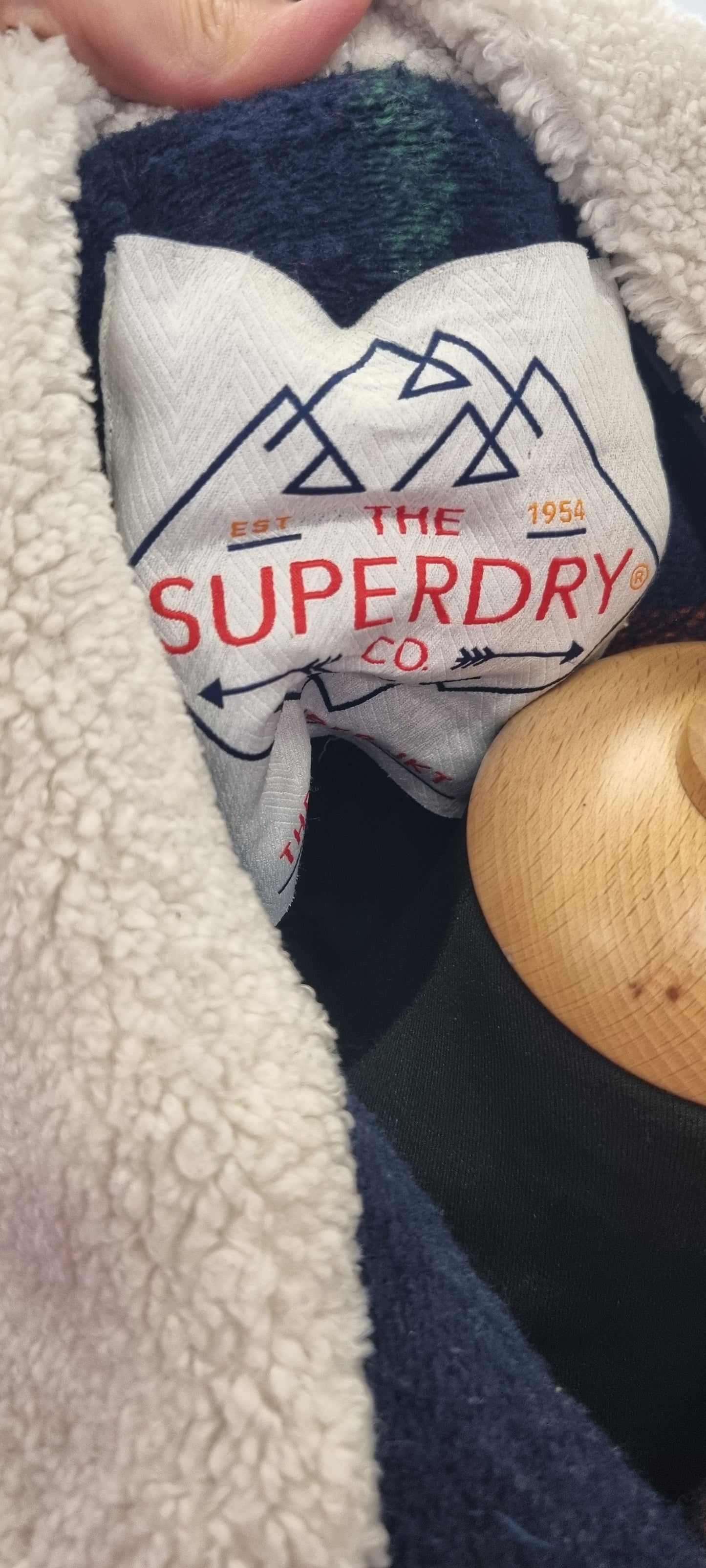 Superdry oversize teddy collar shacket