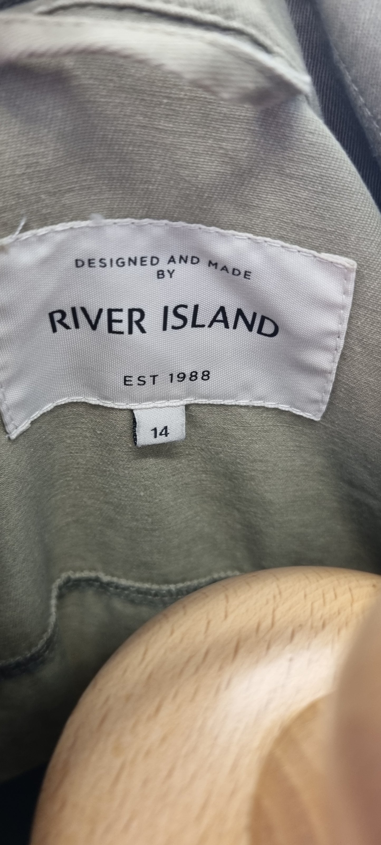 River Island military style embroidered detail jacket