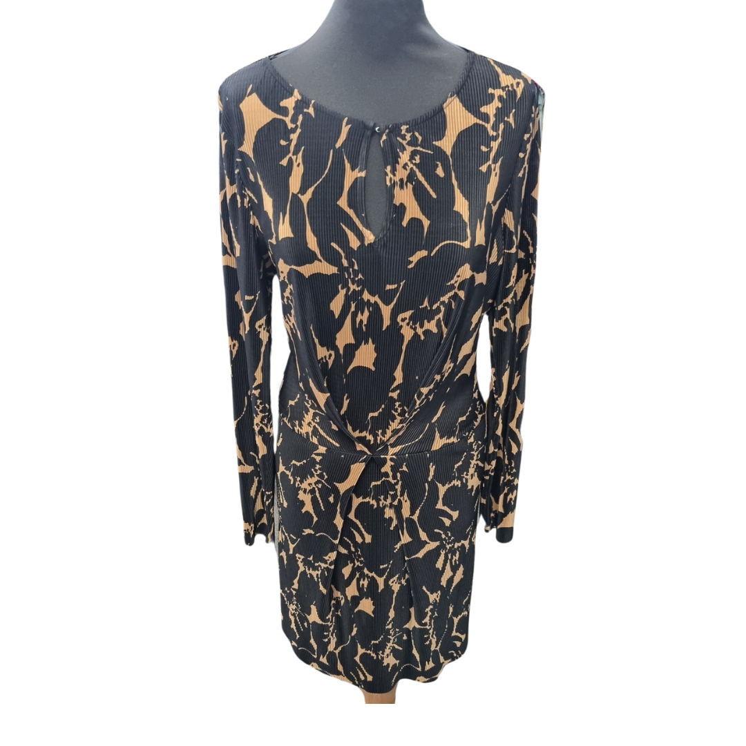 Next pleat long sleeved floral print dress