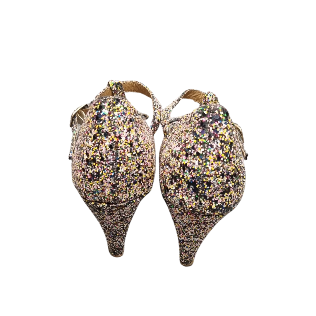 Schuh glitter T-bar heeled dolly shoes