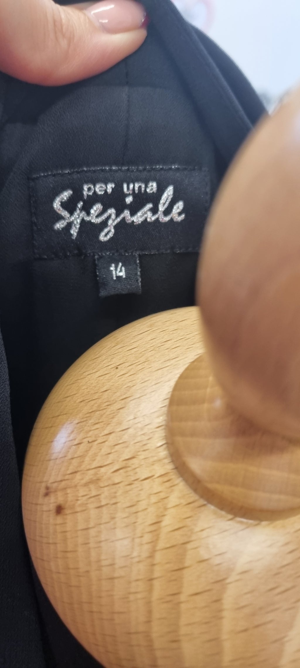 Per Una Speziale black sleeveless frill dress