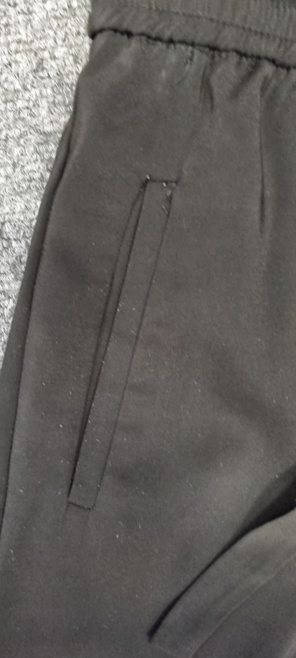 Zara black wide leg cropped trousers