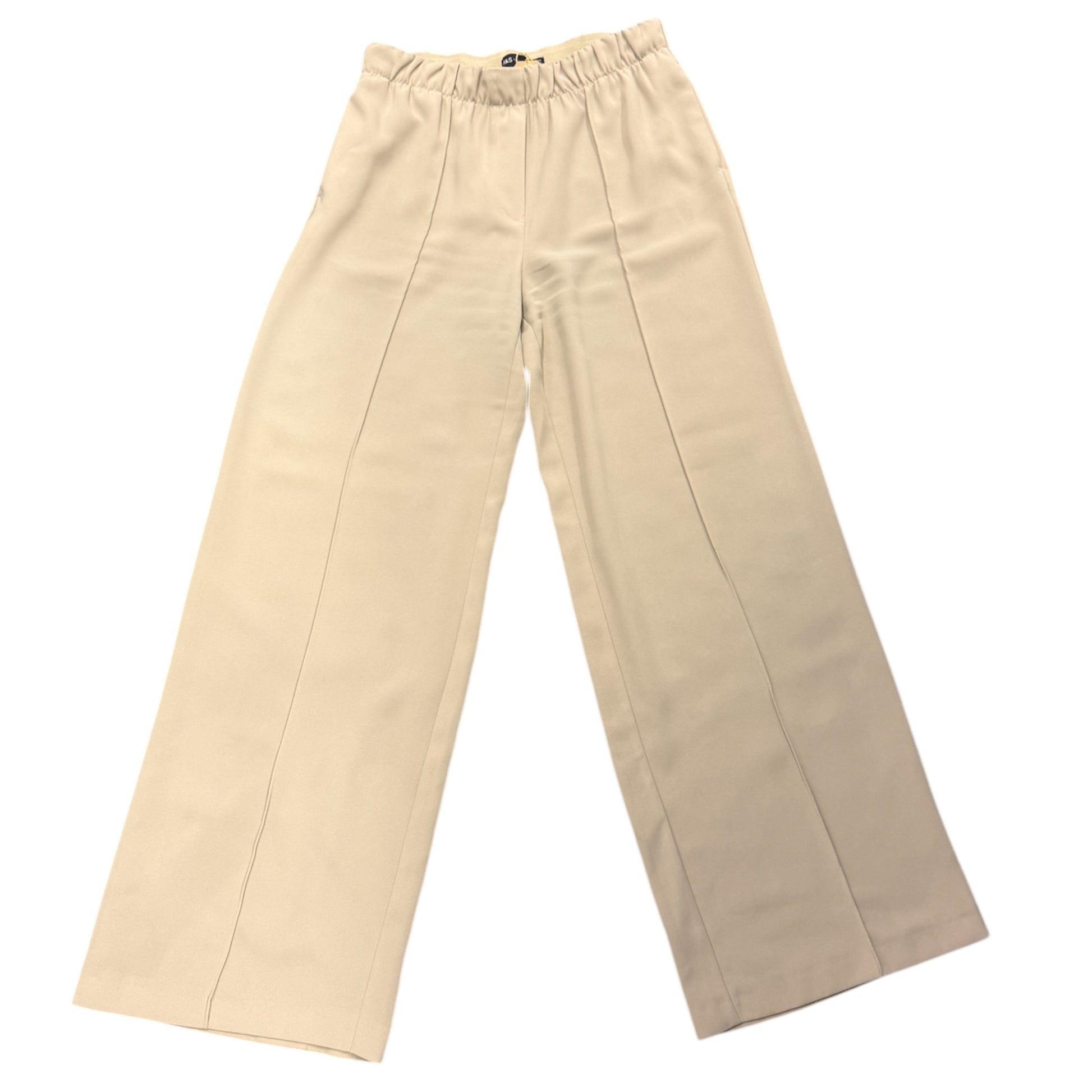 M&S beige wide leg casual trousers