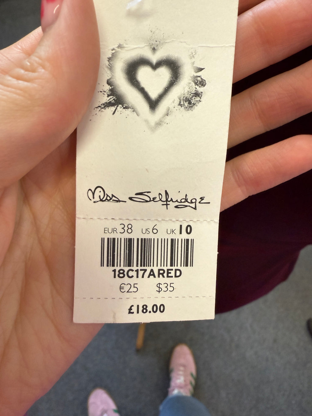 Miss Selfridge off the shoulder velor mini dress