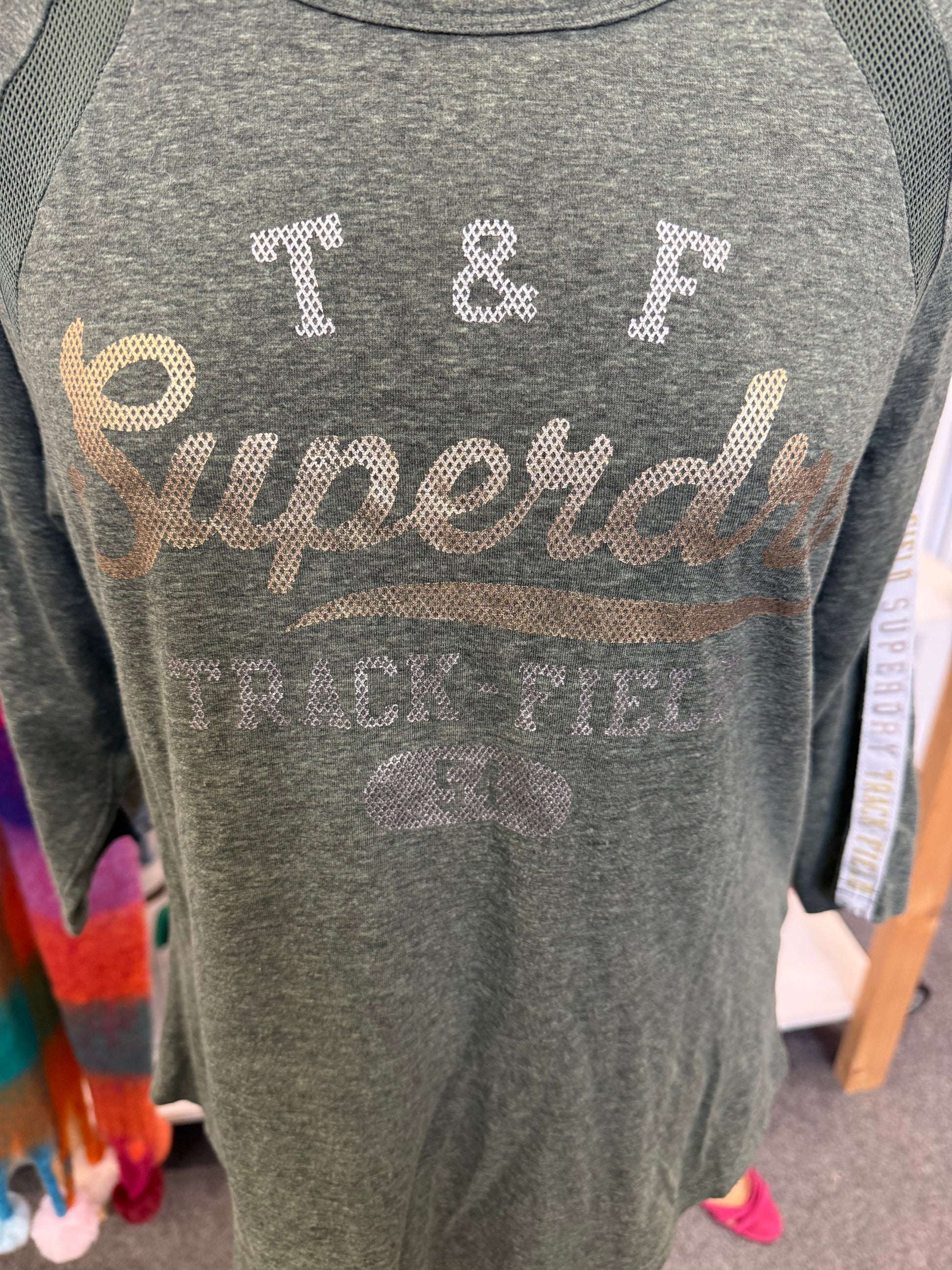 Superdry 3/4 sleeve logo T-shirt
