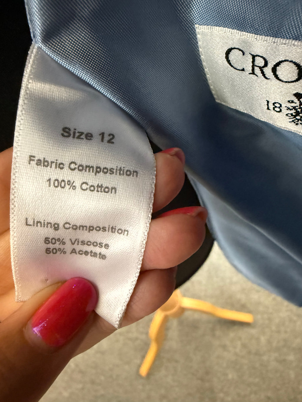 Crombie grey cord jacket