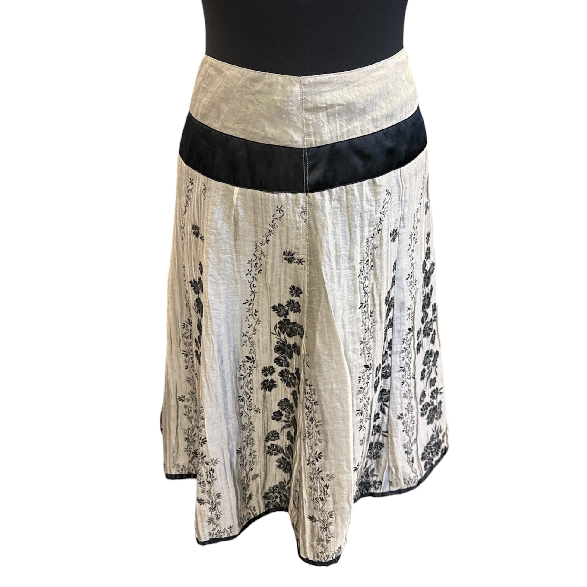 Promod silver embroidered detail skirt