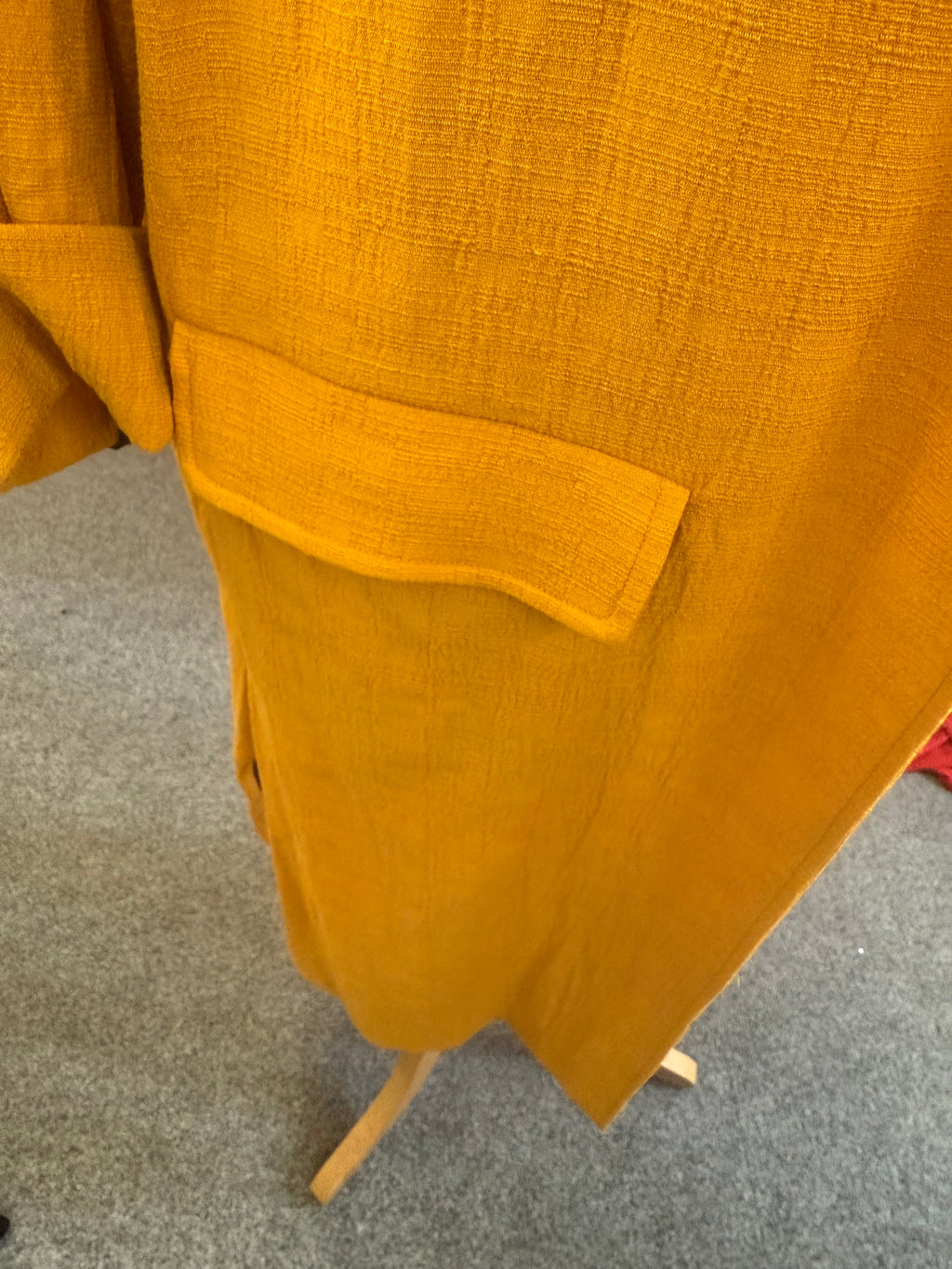 Topshop mustard long line jacket