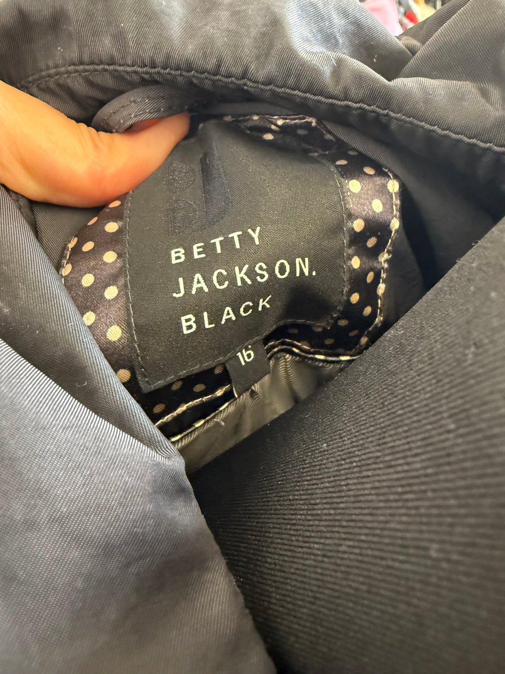 Betty Jackson belted frill detail coat