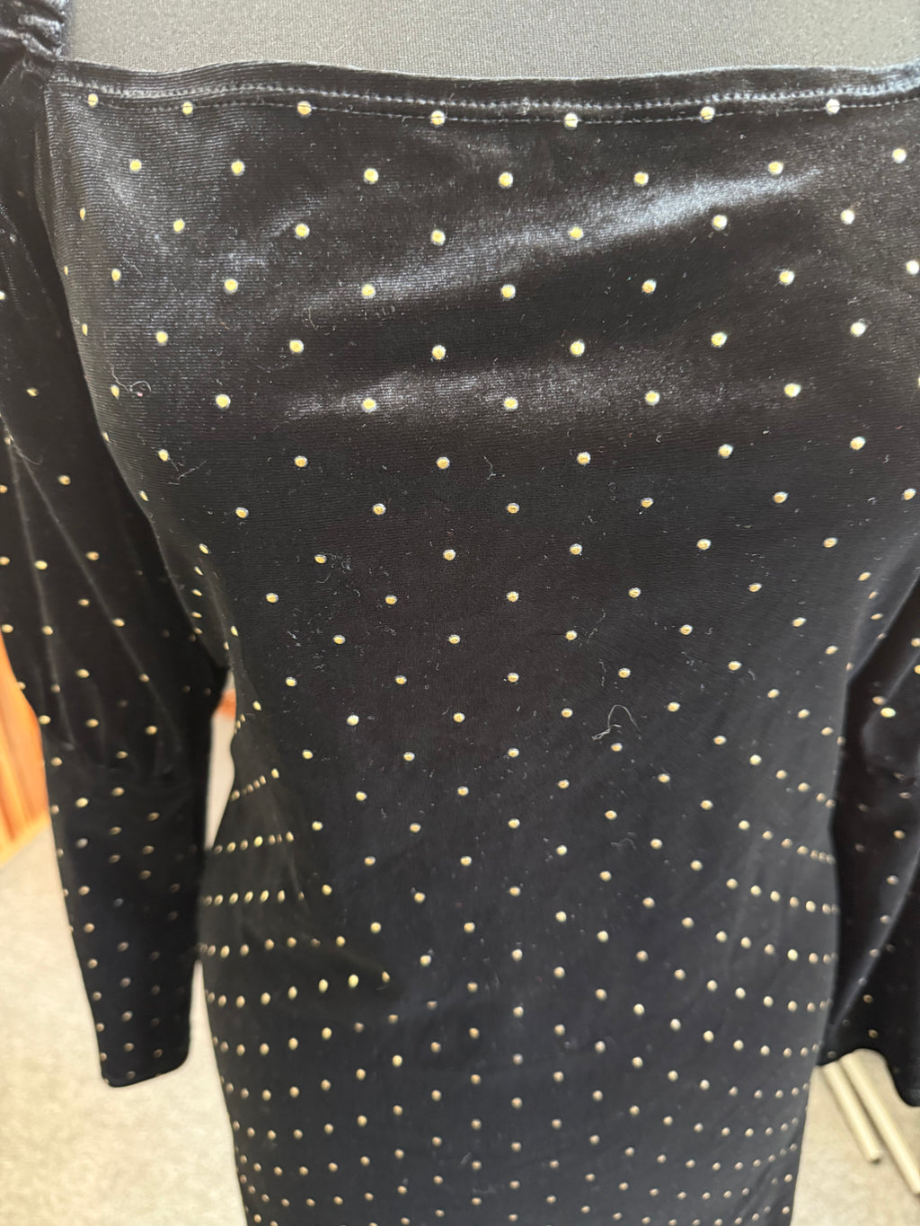 George gold stud velour mini dress