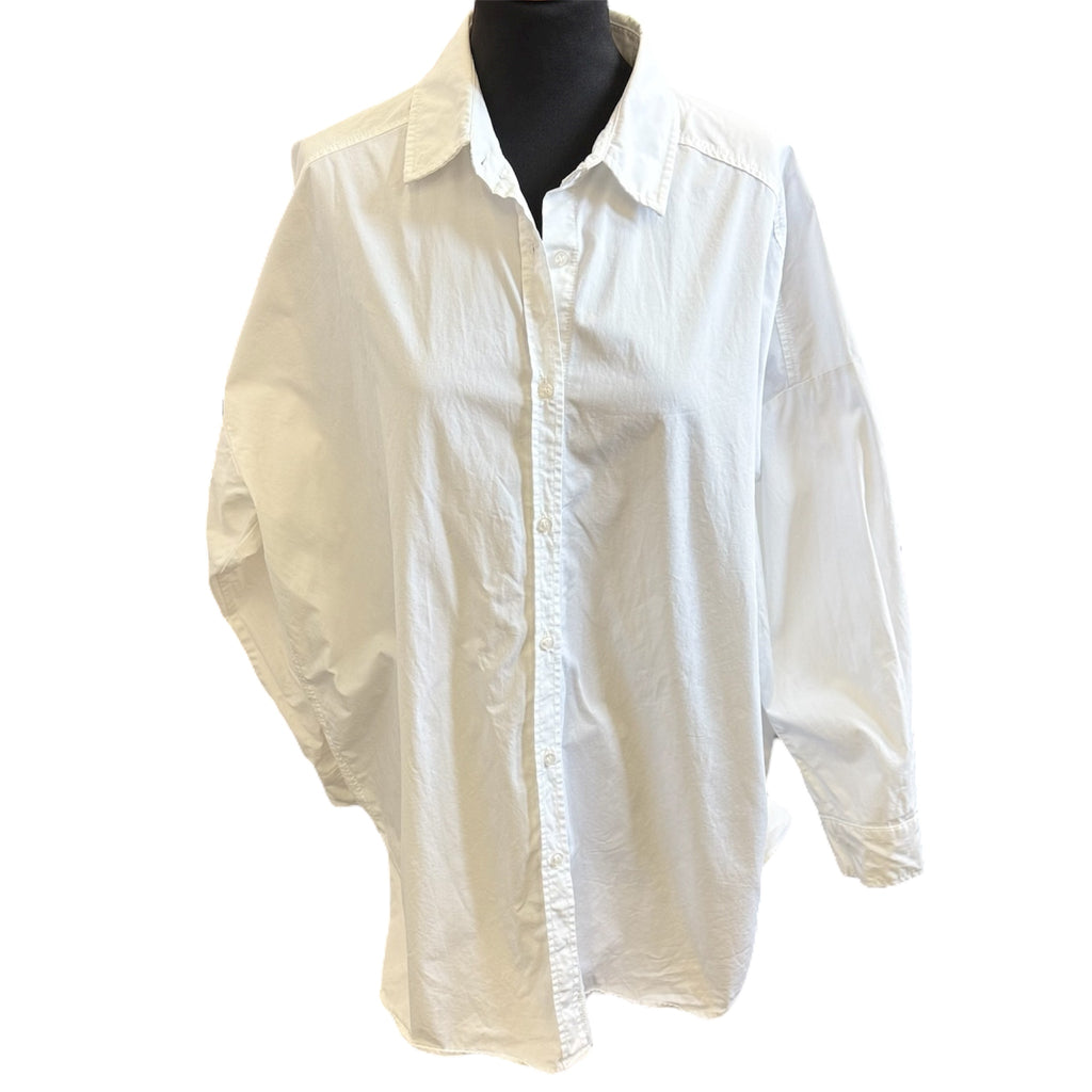 Zara longline oversize white shirt