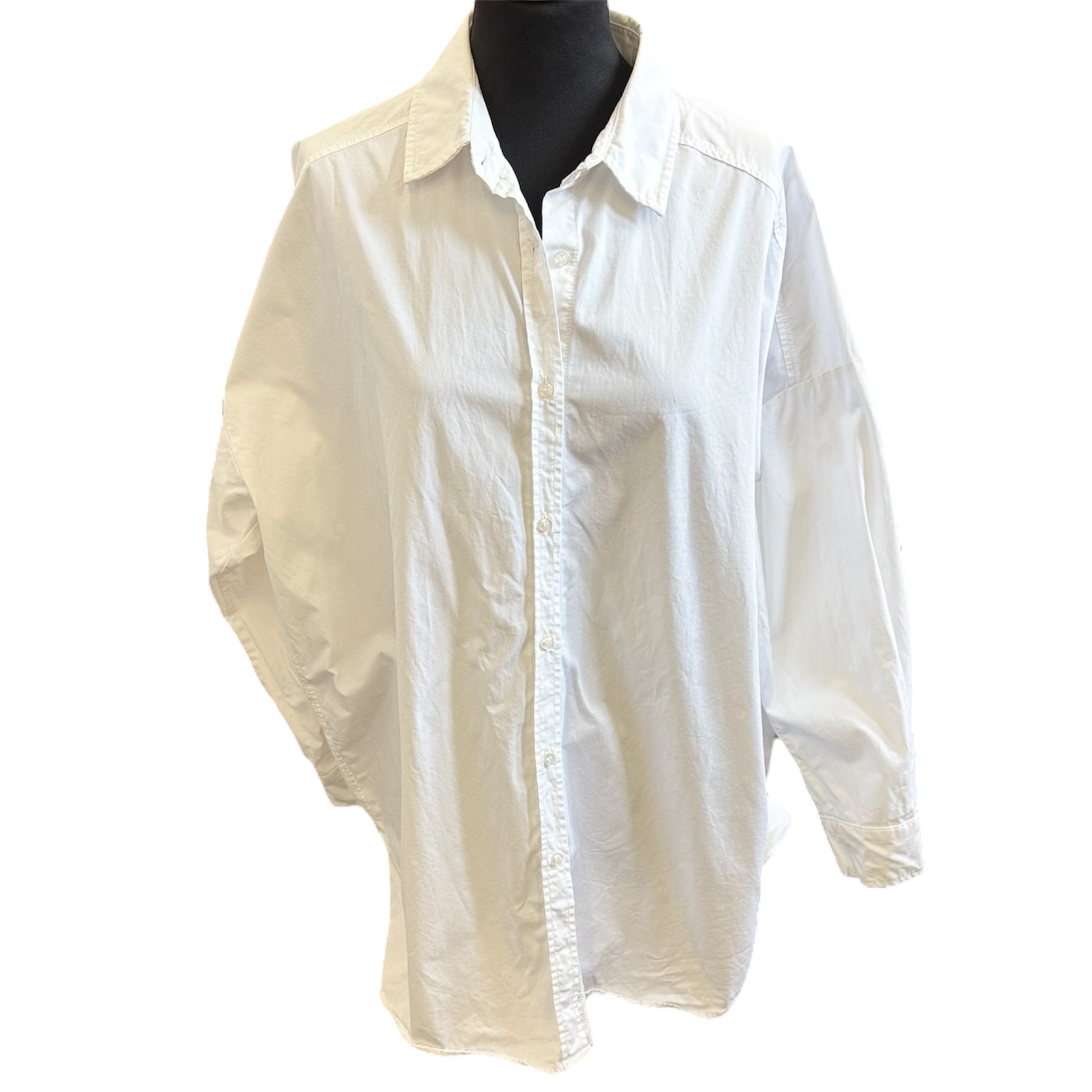 Zara longline oversize white shirt